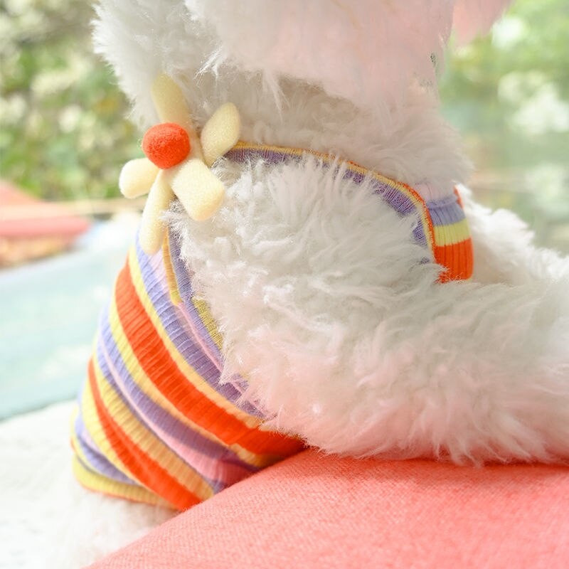 Ins Haine pentru câini pentru câini Îmbrăcăminte caldă pentru câini Cămașă Îmbrăcăminte pentru cățel și pisică pentru cățeluș haină în dungi Îmbrăcăminte pentru animale de companie Vestă macaron