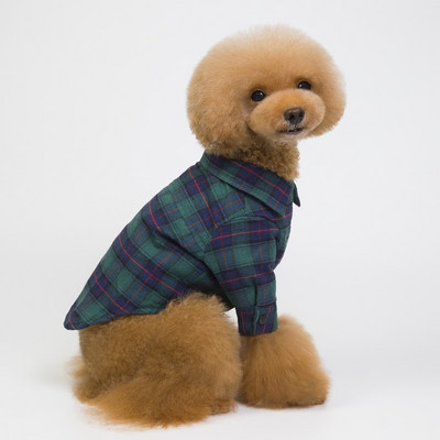 Νέα ρούχα για κατοικίδια, ρούχα για σκύλους με δύο πόδια teddy γαλλικό μπουλντόγκ Πομερανίας τσιουάουα πουκάμισο σκύλου καρό ρούχα