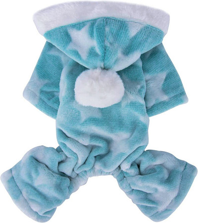 Pehme Thermal Coral Velvet Dog Pidžaama Kutsika Onesie Stars Pattern Winter Doggie Jumpsuit väikestele koertele Chihuahua Yorkie riided