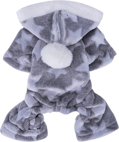 Pehme Thermal Coral Velvet Dog Pidžaama Kutsika Onesie Stars Pattern Winter Doggie Jumpsuit väikestele koertele Chihuahua Yorkie riided