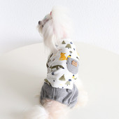 Oblečenie pre domáce zvieratá so štyrmi nohami, jeseň a zima, stredne veľké a malé psy, teplá mikina s roztomilým vzorom a sladkým overalom, mačiatko, šteňa, pyžamo, pudel