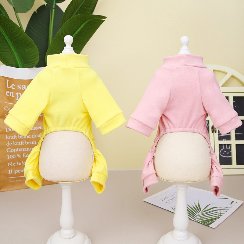 10 buc/lot pijamale pentru câini, toamnă iarnă, haine pentru animale de companie pentru câini de talie mică, salopete, haine moale și calde pentru căței