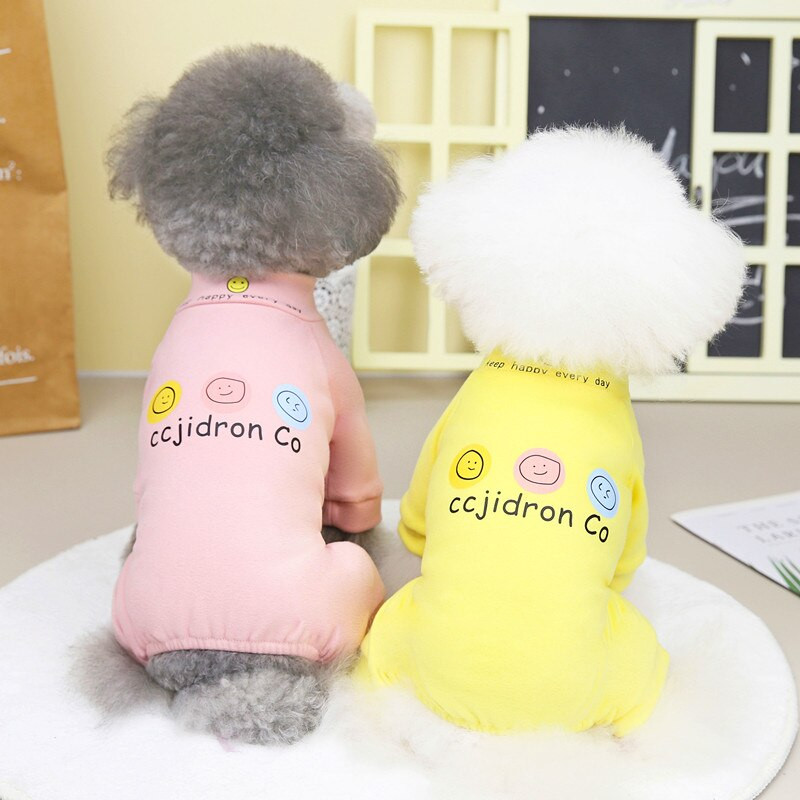 10 buc/lot pijamale pentru câini, toamnă iarnă, haine pentru animale de companie pentru câini de talie mică, salopete, haine moale și calde pentru căței