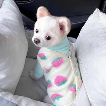 Ρούχα για κατοικίδια Φθινοπωρινά, Χειμώνα, Μεσαία Μικρό Γλυκό Γιλέκο για Σκύλους Ζεστό Μαλλί Μόδα Παλτό Γατάκι Κουτάβι Χαριτωμένο Μπουφάν Chihuahua Yorkshire Poodle