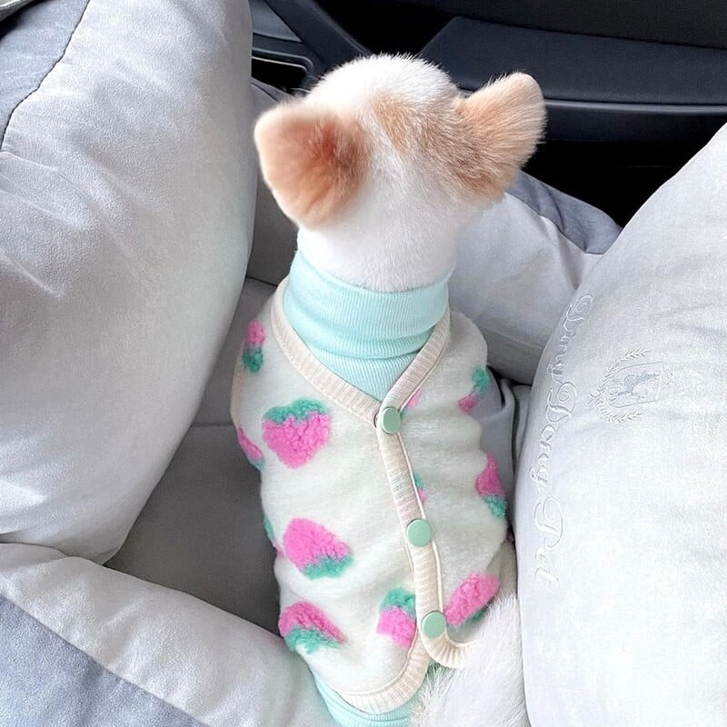 Oblečenie pre domáce zvieratá, jeseň/zima, stredný/malý pes, sladká vesta, teplá vlnená módna vesta, mačiatko, šteniatko, roztomilá bunda, čivava, yorkshirský pudel