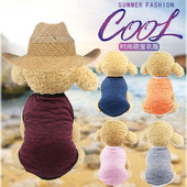 Klasické čistofarebné tričko pre psov Lacné oblečenie pre psov pre malých psov Letné čivavy Šteniatko Vesta Yorkshirský teriér Oblečenie pre domáce zvieratá