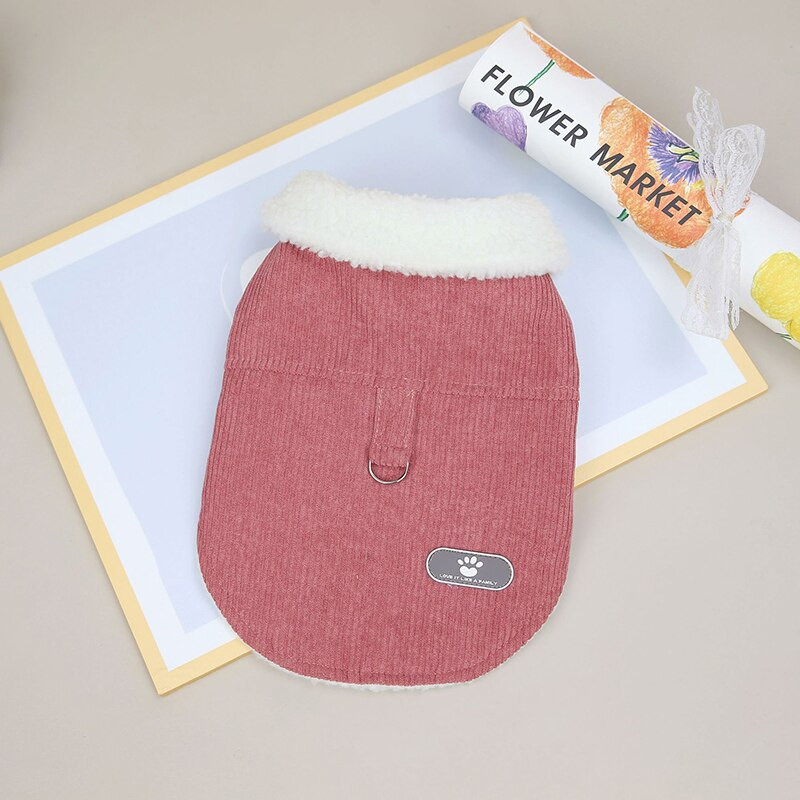 Animal de companie, toamnă iarnă, vestă caldă din bumbac, cățeluș, caine, velur, îngroșat, pisică, haină din bumbac, haine pentru câini mici Meidum.