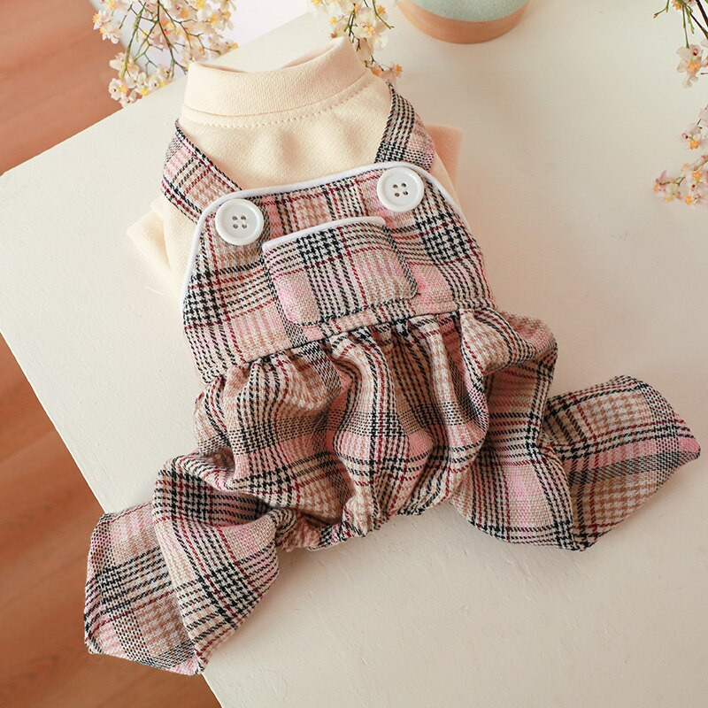 PETCIRCLE haine pentru câini cu nasturi albi salopete cargo pentru câini de talie mică, cățeluș, pisici pentru toate anotimpurile, costum drăguț pentru animale de companie, haine pentru animale de companie, haină pentru câini