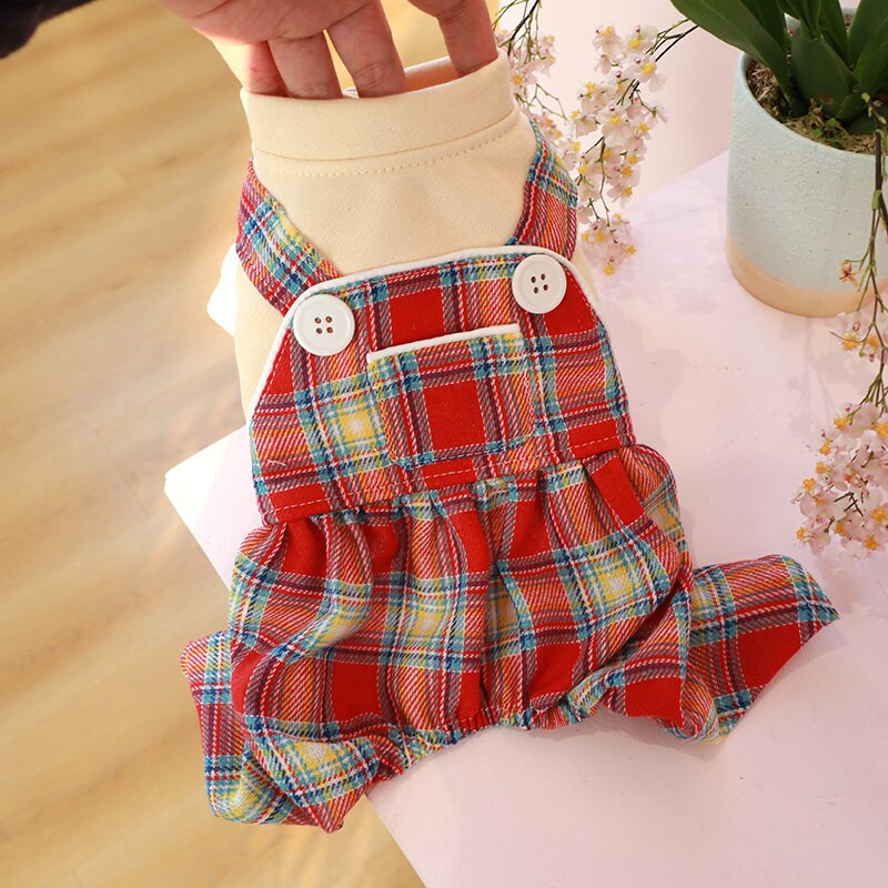 PETCIRCLE haine pentru câini cu nasturi albi salopete cargo pentru câini de talie mică, cățeluș, pisici pentru toate anotimpurile, costum drăguț pentru animale de companie, haine pentru animale de companie, haină pentru câini