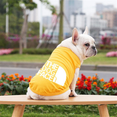 OIMG 100% puuvillased riided koertele Naljaka kirjaga suur suur koerasärk Suvised lemmikloomakassi Prantsuse buldogi Pommeri koera särgid