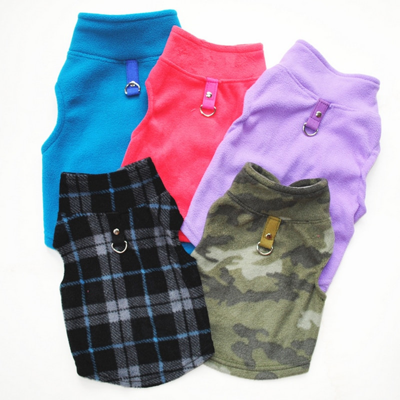 Soojad talvised koerariided fliisist vest koerakutsikale fliisist riided Pehme ruuduline kostüüm koerte sügistalvine loomajakk 40