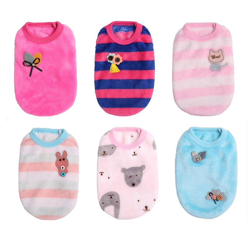 Mäkké flísové oblečenie pre psov pre malé a stredné psy, zimná teplá vesta pre šteniatka a mačky, bunda pre čivavu, plyšový sveter pre yorkshirského shih tzu