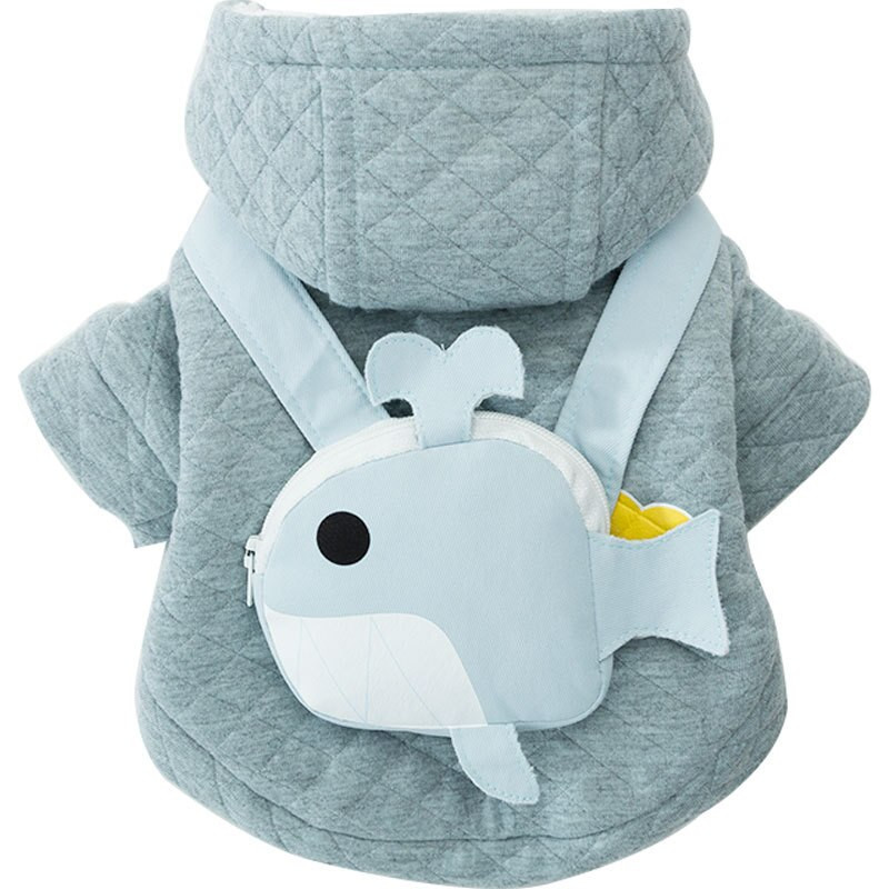 Soojad koerajope riided sügistalvvaala seljakott Mantel Kassid hingavad kapuutsid väikestele koertele Yorkies Chihuahua lemmikloomade rõivad