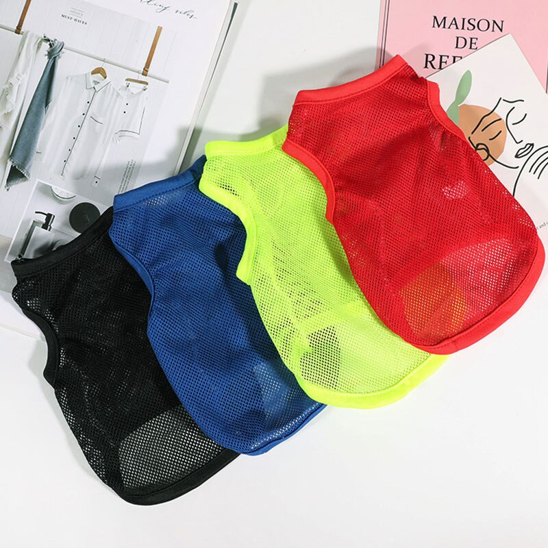 Letné sieťované oblečenie pre domáce zvieratá, oblečenie pre malé psy a mačky, chladné priedušné tričko pre psov, oblečenie pre psy z Yorkshire, oblečenie pre psy, šteňatá, domáce zvieratá