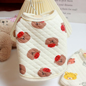 INS Îmbrăcăminte pentru animale de companie Cute Bear Plus Vestă de catifea Toamnă și iarnă Vestă pentru câini Ursuleț de pluș Pisică Vestă de iarnă Cățeluș Câine Manta din bumbac Articol pentru animale de companie