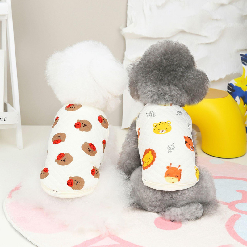 INS Îmbrăcăminte pentru animale de companie Cute Bear Plus Vestă de catifea Toamnă și iarnă Vestă pentru câini Ursuleț de pluș Pisică Vestă de iarnă Cățeluș Câine Manta din bumbac Articol pentru animale de companie