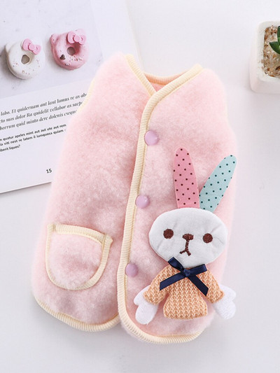 Vestă pentru animale de companie drăguță păpușă toamnă iarnă haină de pluș haine pentru câini mici cățeluș pisoi pijamale calde pisică pulover gros pudel chihuahua pugs