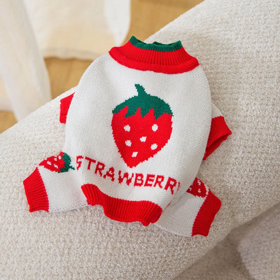 Šteniatko Nový rok Slávnostný štvornohý sveter Kreslený zajačik Oblečenie pre psov Teddy Pletený domáci miláčik Zimný kabát Teplý sveter Chovateľské potreby