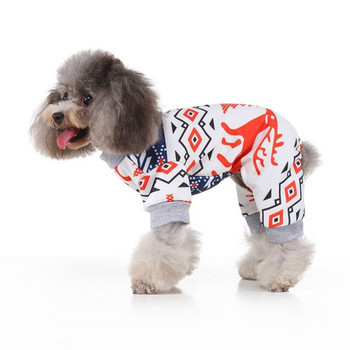 Μαλακές πιτζάμες για σκύλους για κατοικίδια Ρούχα για σκύλους χριστουγεννιάτικες φόρμες για κουτάβια casual homewear Χειμερινά ζεστά φλις Pomeranian Pet Supplies