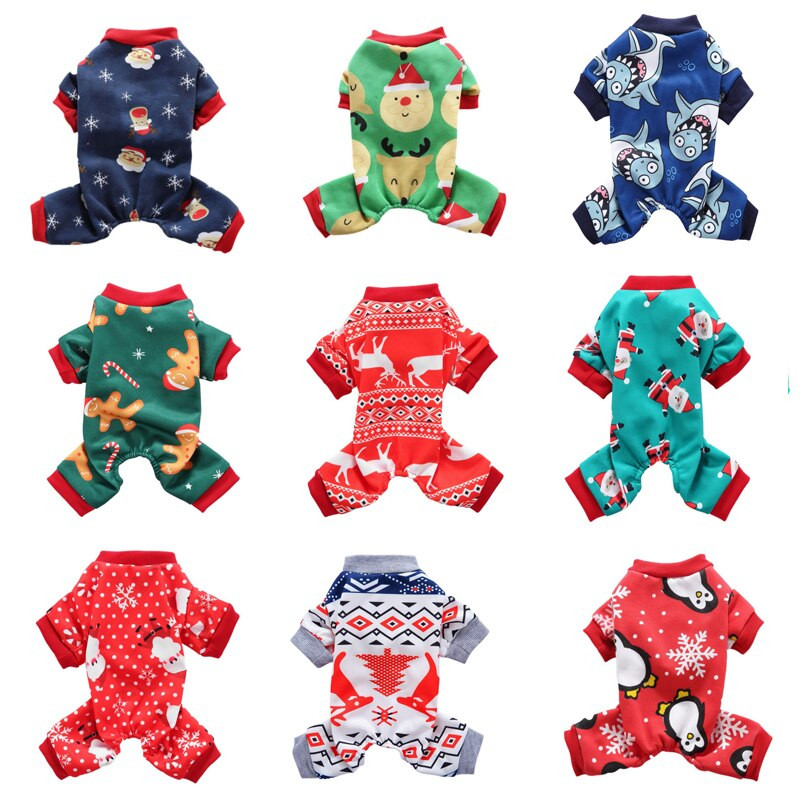 Minkštos šunų pižamos, skirtos naminiams šunims, kalėdiniai šuniukų kombinezonai, laisvalaikio namų rūbai, šilti žieminiai, vilnos, pomeranijos gyvūnėlių reikmenys