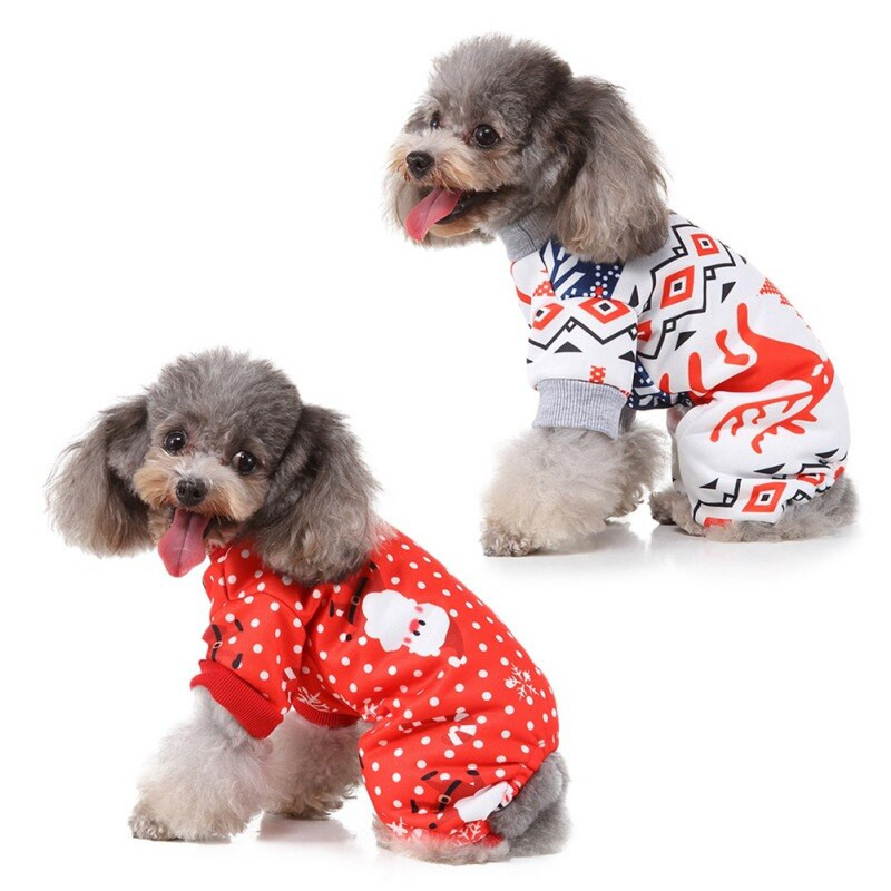 Minkštos šunų pižamos, skirtos naminiams šunims, kalėdiniai šuniukų kombinezonai, laisvalaikio namų rūbai, šilti žieminiai, vilnos, pomeranijos gyvūnėlių reikmenys