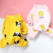 Model drăguț Haine de designer pentru câini Kawaii pentru iarna Pomeranian Costum de zăpadă pentru câini cald cu patru picioare Costum pentru cățeluș Pijamale pentru animale de companie Salopete