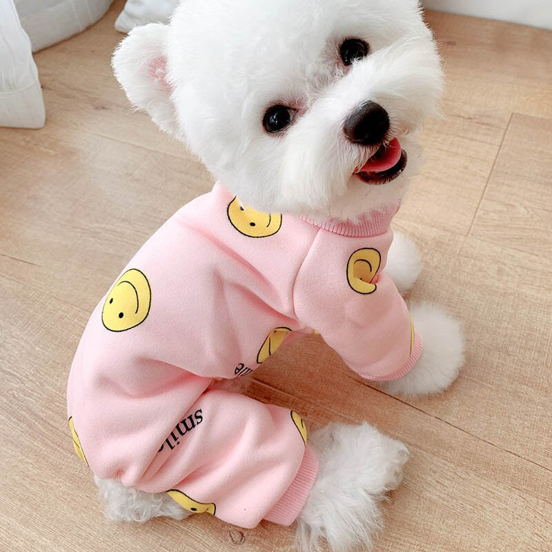 Model drăguț Haine de designer pentru câini Kawaii pentru iarna Pomeranian Costum de zăpadă pentru câini cald cu patru picioare Costum pentru cățeluș Pijamale pentru animale de companie Salopete