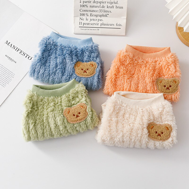 Meškos vilnos megztinis naminiams gyvūnėliams Mieli banguoti dvipusiai šuniuko kačiuko paltai Megztinis mažiems ir vidutiniams šunims katėms šilta žiemos apranga