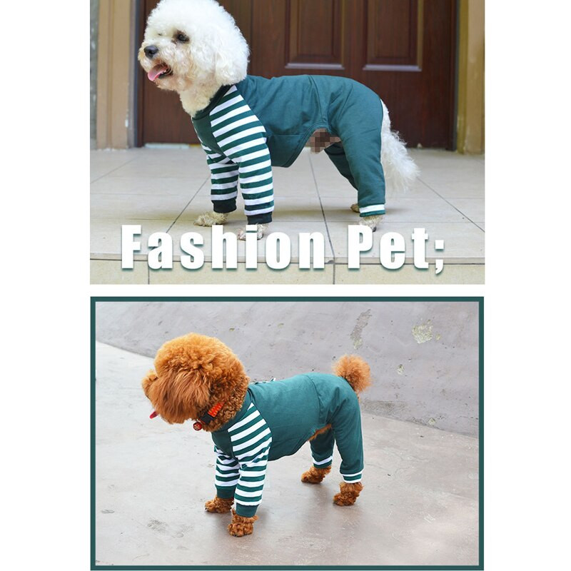 Μαλακή βαμβακερή πιτζάμες για σκύλους Onesie Φθινοπωρινή ελαστική φόρμα σκυλιών για μικρά σκυλιά Puppy Bichon Yorkie Shih Tzu Ρούχα σκύλου με 4 πόδια