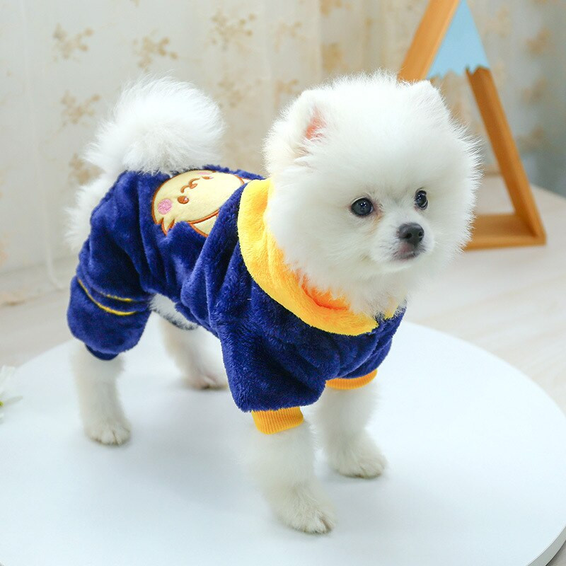 Šiltas naminių gyvūnėlių kombinezonas Rudens žiema Vidutinis Mažas Šuniui Drabužiai Mielas Raštas Madingas Megztinis Kačiukas Šuniukas Kawaii Pižama Pudelis Yorkie