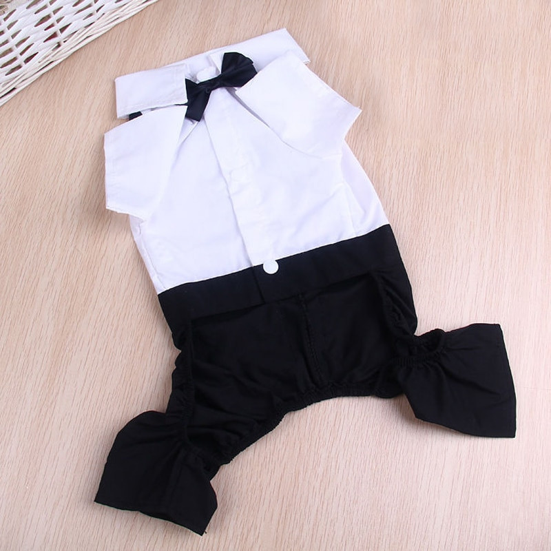 Pánske oblečenie pre psov, svadobný oblek, formálna košeľa pre malých psov, motýlik, smoking, overal pre domáce zvieratá, halloweenský vianočný kostým pre mačky