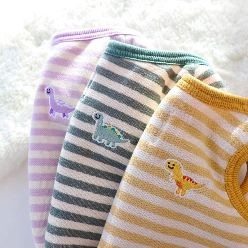 Χαριτωμένο γιλέκο δεινοσαύρων Χειμερινά ρούχα για σκύλους Ριγέ παλτό σκύλου Μπουφάν Litter Dog fleece Ζεστό πουλόβερ Hoody Ρούχα για κατοικίδια Ropa Perro