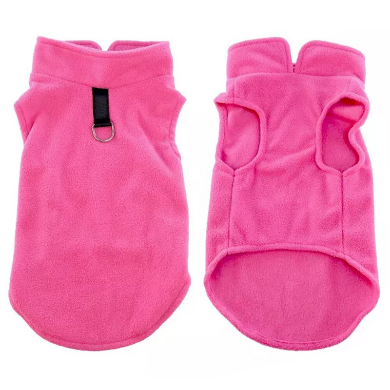 Pehmed fliisist koerariided väikestele koertele Sügistalvine kutsikas kasside vest Lemmikloomarõivad Soe ühevärviline koera kassi vest