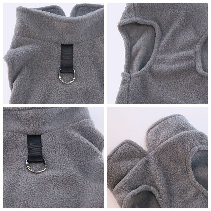 Pehmed fliisist koerariided väikestele koertele Sügistalvine kutsikas kasside vest Lemmikloomarõivad Soe ühevärviline koera kassi vest