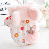 Väike koer riided Sügistalv soe kombinesoon kass armas multikas villane kampsun kutsikas mood paks kapuuts Yorkshire puudli buldog