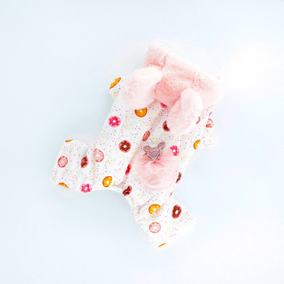 Väike koer riided Sügistalv soe kombinesoon kass armas multikas villane kampsun kutsikas mood paks kapuuts Yorkshire puudli buldog