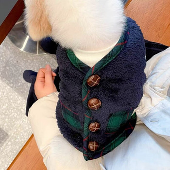 Χειμωνιάτικα χοντρά ζεστά ρούχα για σκύλους κατοικίδιων ζώων Μασίφ καρό παλτό για κουτάβι με κουκούλα από βαμβακερό φλις παλτό για γιλέκο σκύλου γάτας Ρούχα για κατοικίδια Τσιουάουα
