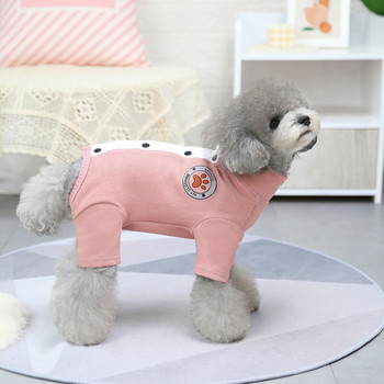 Κοριτσίστικες φόρμες για μικρό σκύλο All-inclusive, χοντρά πολύχρωμα, τετράποδα ρούχα για κορίτσι σκύλους με κουμπί για το φθινόπωρο και το χειμώνα