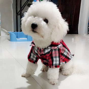 Καρό πουκάμισο σκύλου Καλοκαιρινό Pet Dog Ρούχα για σκύλους T-shirt Γιλέκο Puppy Pet Ρούχα για σκύλους Ρούχα Chihuahua Yorkshire για
