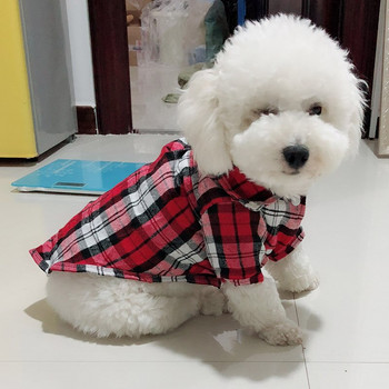 Καρό πουκάμισο σκύλου Καλοκαιρινό Pet Dog Ρούχα για σκύλους T-shirt Γιλέκο Puppy Pet Ρούχα για σκύλους Ρούχα Chihuahua Yorkshire για