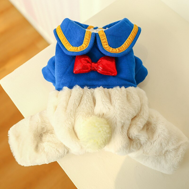 Domáce zvieratá Roztomilý overal Jeseň Zima Stredný Malý Pes Štyri nohy Oblečenie Teplý Vlnený Sladký Kostým Mačiatko Šteniatko Roztomilé Pyžamo Čivava