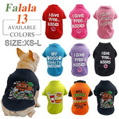 Odjeća za pse s modnim printom, prsluk za Chihuahua buldoga, male pse, topla, mekana pamučna odjeća za kućne ljubimce, majica za štene, kostim, kaput