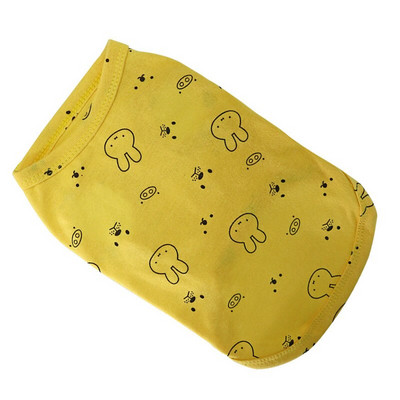 Haine moale pentru câini din bumbac, model de iepure de desene animate, animale de companie, vestă de pisică, pulover fără mâneci de vară, tricou pentru cățeluș