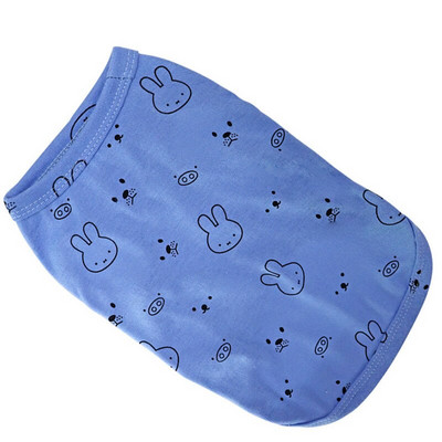 Haine moale pentru câini din bumbac, model de iepure de desene animate, animale de companie, vestă de pisică, pulover fără mâneci de vară, tricou pentru cățeluș