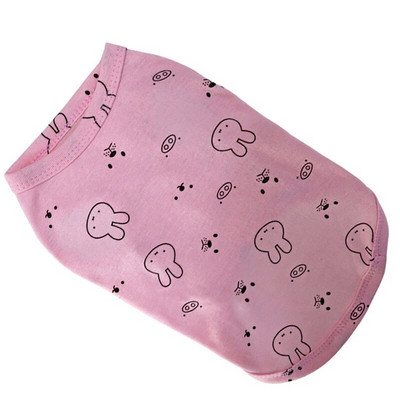 Haine moale pentru câini din bumbac, model de iepure de desene animate, animale de companie, vestă de pisică, pulover fără mâneci de vară, tricou pentru cățeluș