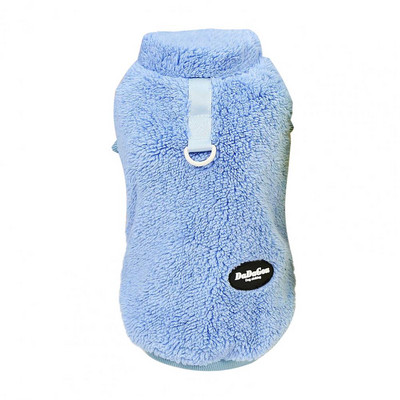 Kényelmes kisállatruházat vonógyűrűvel, többszínű kutyamellénnyel, minimalista melegen tartó poliészter polár textúrájú kisállat póló télre