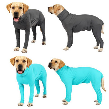 Σπίτι φορμάκι για σκύλους κατοικίδιων ζώων Φορέστε πιτζάμες Ολόσωμη φόρμα για σκύλους λειτουργική προστασία μακριά μανίκια άνετα για μεσαίου μεγέθους σκύλους XS-3XL