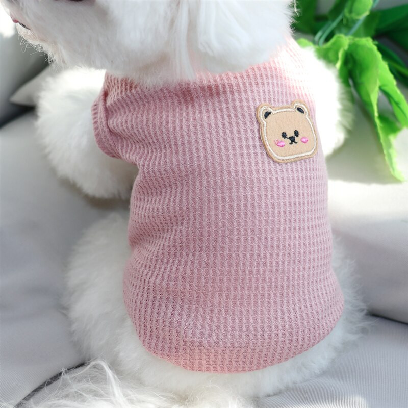 Waffle Dog Dezbraca catelus Vesta respirabila Vara Animal de companie Pulover Teddy Bear Haine moi Cadou de aniversare S-2XL