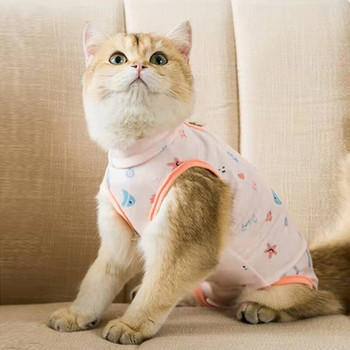 Ανοιξιάτικη Καλοκαιρινή Στολή Αποστείρωσης Γάτας Χειρουργείο κατά του γλείψιμου μετά την ανάκαμψη Ρούχα φροντίδας κατοικίδιων που αναπνέουν Στολή απογαλακτισμού για γάτες