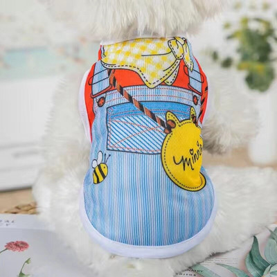 Nagyker kis kedvenc kutyaruhák mellény kabát Rajzfilm Aranyos chihuahua póló kölyök Yorkshire terrier kölyök bulldog Ropa Perro